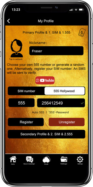 My Profile No Sim Card